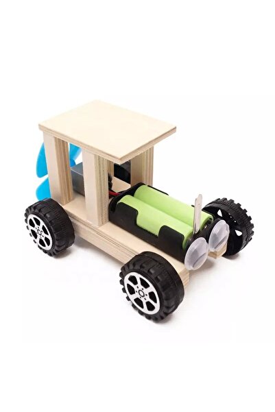 TeTea Jucarie Educationala Tetea, Kit lemn STEM, masinuta cu propulsie cu aer