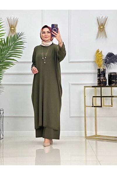 Summer Store Çağla Long Tunic and Trousers Two-Piece Hijab Set