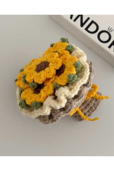 acc swen Mini buchet tricotat de floarea-soarelui, breloc floarea-soarelui (1...