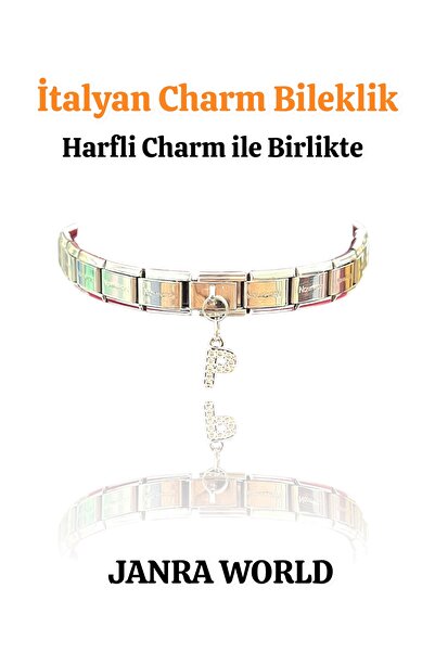 JANRA WORLD Italian Charm Bracelet – Stainless Steel, Fits Any Wrist - with L...