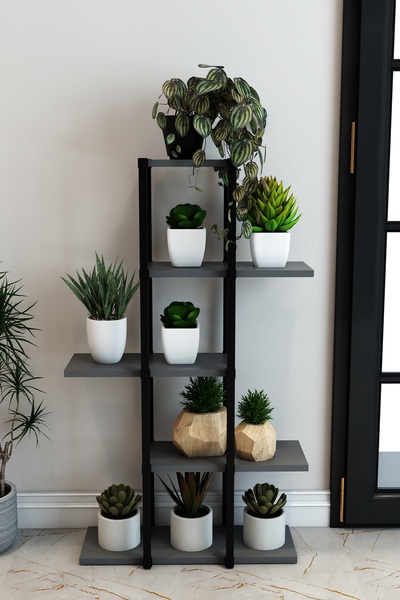 DEKOZUM SOFİA Metal Çiçeklik Saksılık Çiçek Saksı Standı Saksı Rafı Organizer...