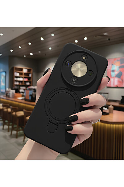 TechTrove Honor Magic 8 Lite Kılıf Soft Tasarım Magsafe Halka Stand İçi Kadif...