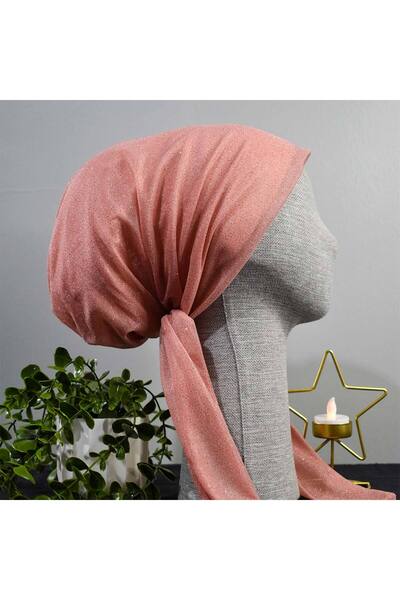 Anatolye Pembe Simli Abiyelik Şifon Bone - Kaymaz Terletmez (Kaymayan)