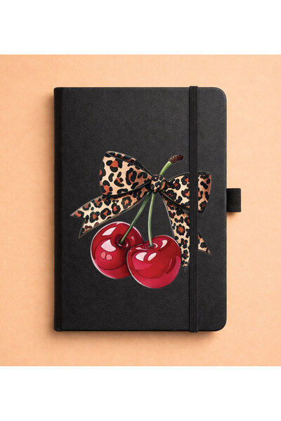 Cekuonline Tarihsiz 192 Sayfa Mini Termo Defter Baskılı Desenli 9x14 cm Siyah...