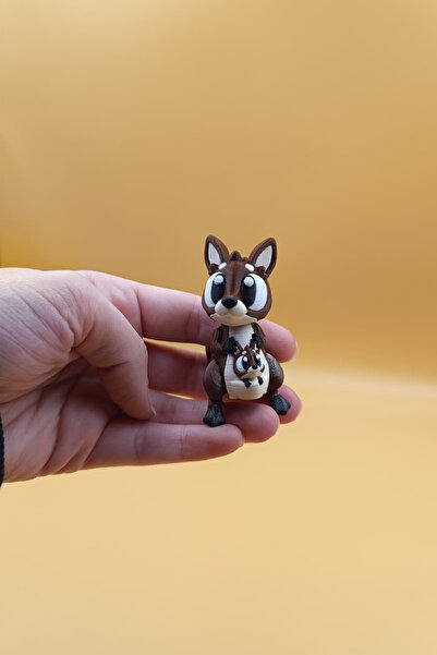 Rodopiva Sevimli Kanguru Anahtarlık Hareketli Anahtarlık Çanta Süsü Charm