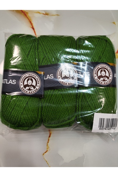 Ören Bayan ATLAS Yeşil El Örgü İpi (3 Adet) - Renk: 087