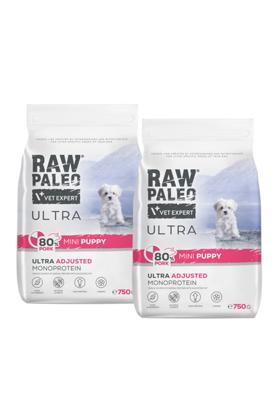 Other Mokra karma dla psa VetExpert Raw Paleo Ultra Pork Mini Puppy 2x2kg