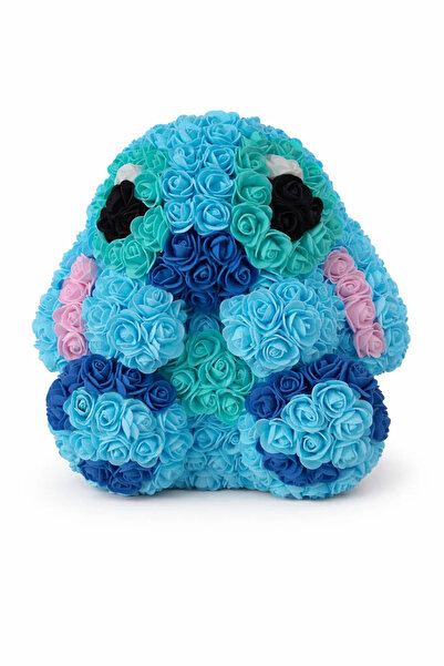 unbranded Decorative Stitch figurine made of blue multicolor foam roses, prem...