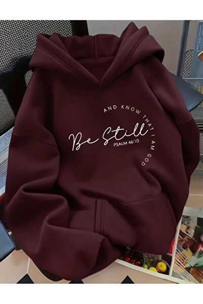 DİVİN Bordo Hooded Sweatshirt – Warm, Comfortable, and Trendy Design