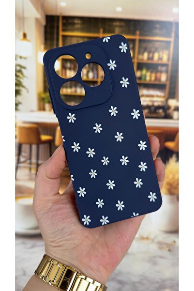 Vip Case Tecno Spark 20/20C Uyumlu Mini Papatya Desenli Silikon Darbe Emici K...