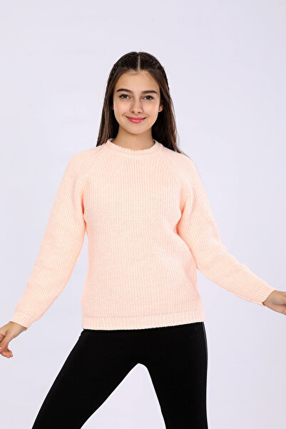 CLOUDY WEAR&DESİGN Girl's Crew Neck Thessaloniki Knit Sweater (Ages 2-13)