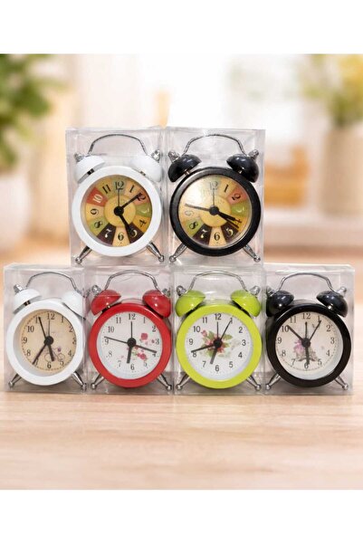 mr shopping MR Mini Retro Çalar Saat | Alarm Özellikli Dekoratif Masa Saati 8...