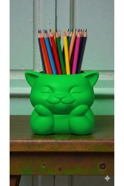krh 3d print Desktop Pen Holder with Cute Cat Design |   Stylish Organizer fo...