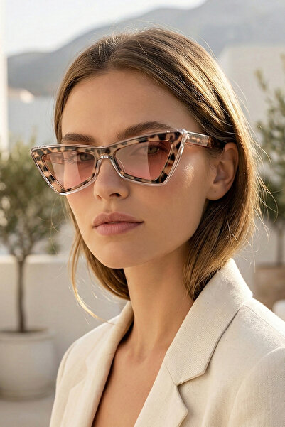 Kapin Leopard Cateye Sunglasses - Colored Glass