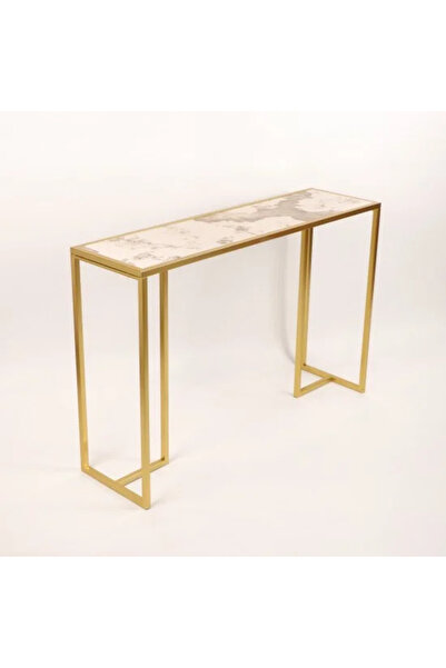 Generic Console table with marble top and gold steel, 120cm
