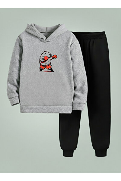 LORVEX Hooded Sweatshirt - Tracksuit Set Children's Unisex Boxer Squirrel B P...