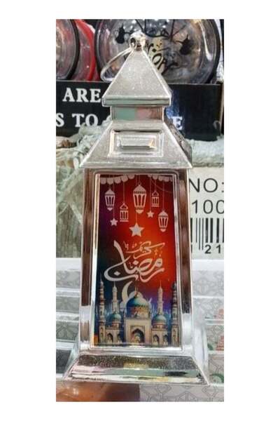 AZOZ MERCHLY فانوس رمضاني، يعمل بالبطارية، مقاس 15 × 6.5 سم