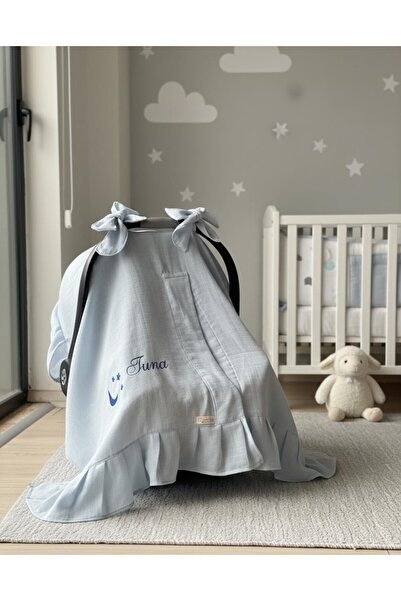 CARTI Tek Kat Müslin Fırfırlı Nakışlı Puset Örtüsü