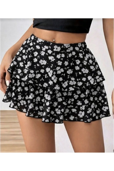 MAROVOAY Süper mini fırfırlı etek