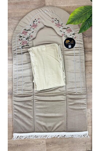 alzawia سجاد صلاه اسفنج مطرز 1 سم مع لبس شرشف لبس مرد مطرز وراقي