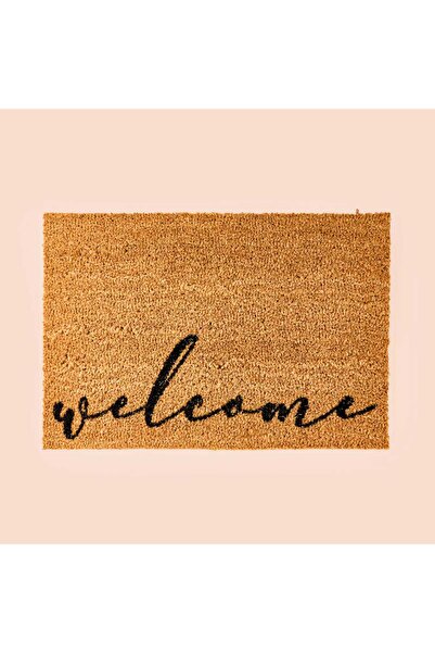 ASPARTAM Home Koko Welcome Patterned Door Mat - Beige / Black - 40X60 cm