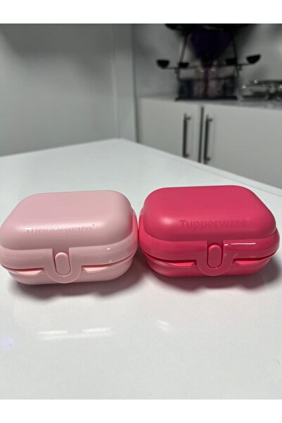 Tupperware Eco Mini Carrying Container 2-Pack Pink-Powder Pink