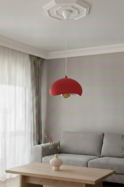 Shoprit Modern Retro İskandinav Tasarım Beton Görünümlü Tekli Sarkıt Avize Mu...