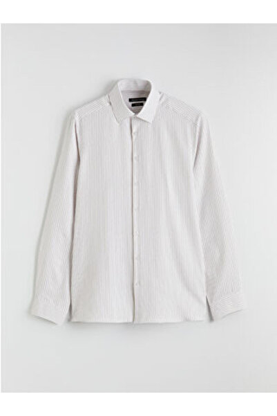 LC Waikiki Artı-Store Men's Shirt Made of Striped Patterned Fabric, Long Slee...