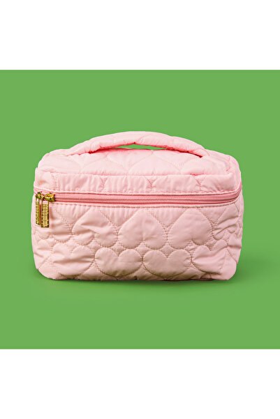 KUT FLY حقيبة مكياج مبطنة - وردي