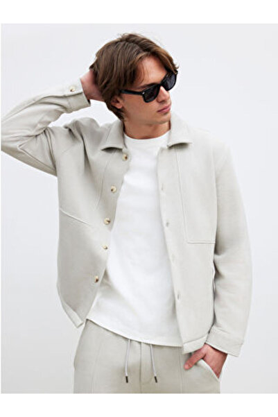 LC Waikiki Artı-Store Men's Long-Sleeved Shirt Made of Textured Fabric, with ...