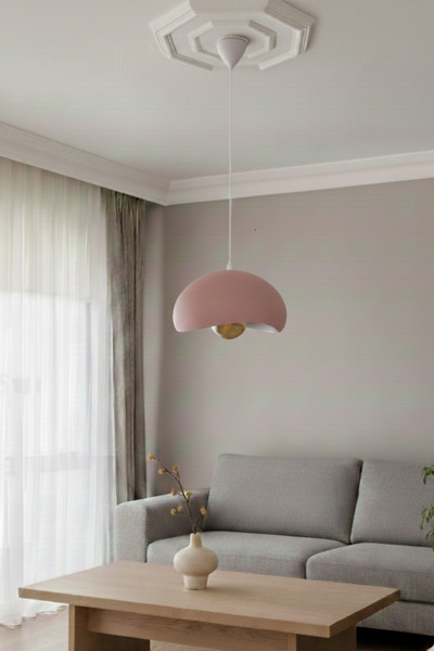 Shoprit Modern Retro İskandinav Tasarım Beton Görünümlü Tekli Sarkıt Avize Mu...