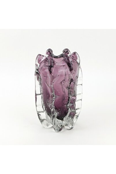 Generic Wavy Glass Vase - 14 x 28 cm