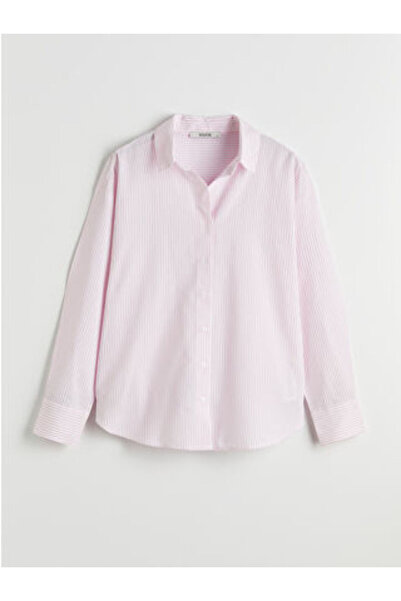 LC Waikiki artı-store Cămașă de damă cu mânecă lungă și imprimeu în dungi, %