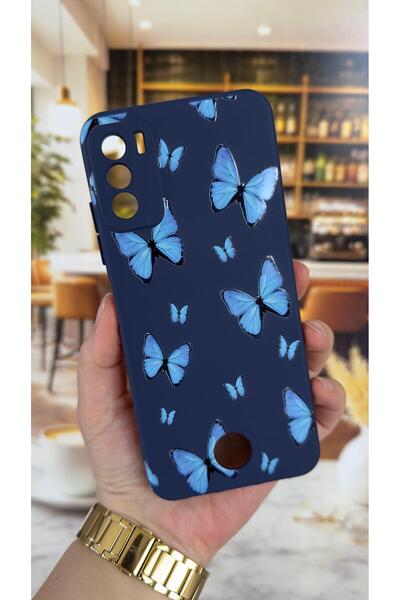 Vip Case REEDER S19 MAX PRO S Uyumlu Mavi Kelebek Desenli Silikon Darbe Emici...