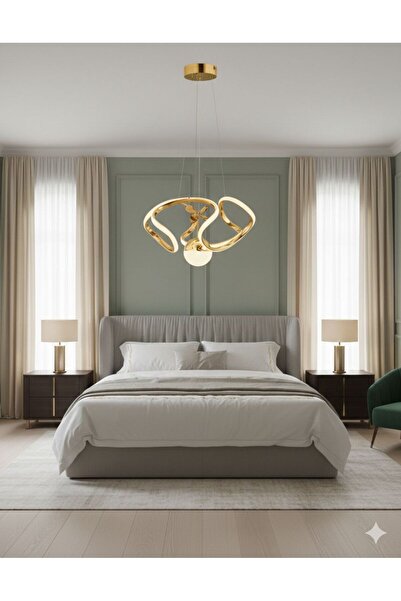 IŞILTI DRONE TEKLİ LEDLİ SARKIT AVİZE 3 RENK YANAR