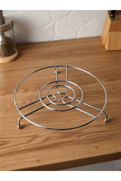 Padilon Luxury Chrome Trivet Heat Resistant Pot Serving and Presentation Mat ...