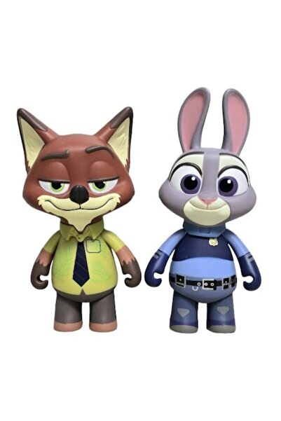 MASHASHOP Set of 2 Figures, Rabbit and Fox, Zootopia, Judy and Nick