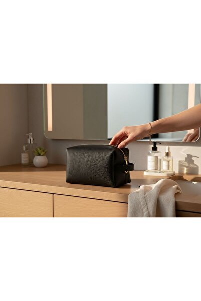 NOVEZA Unisex Vegan Leather Personal Care Bag – Handcrafted, Daily Use, Trave...