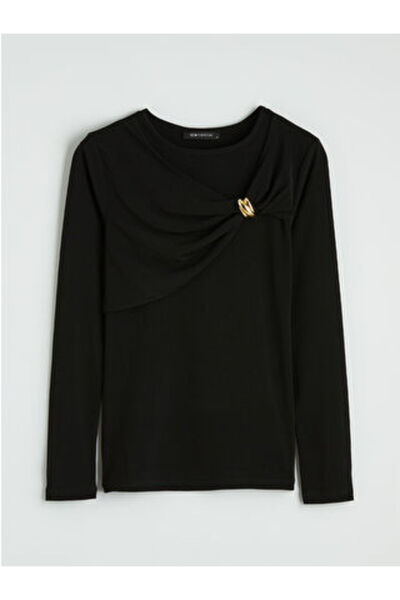LC Waikiki Artı-Store Women's Body with Crew Neck and Long Sleeves, with Buck...