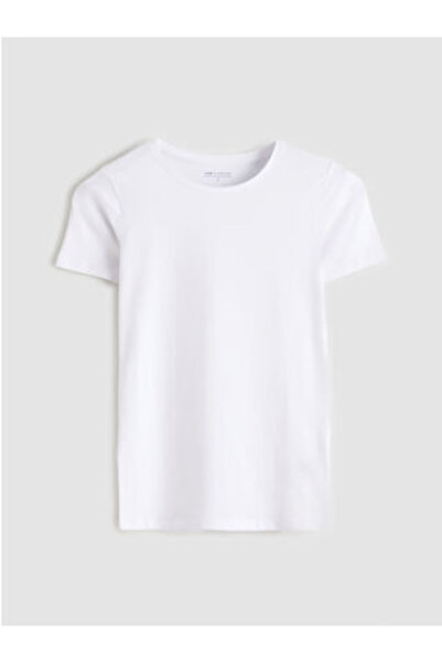 LC Waikiki artplus-store Γυναικείο μπλουζάκι στενής εφαρμογής με λαιμόκοψη κα...