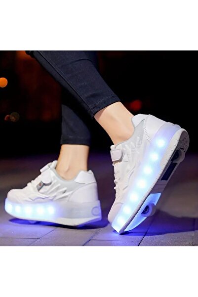 ARDSU Unisex Skateboard Ayakkabı Kapanabilir Tekerlekli ışıklı şarj edilebilir