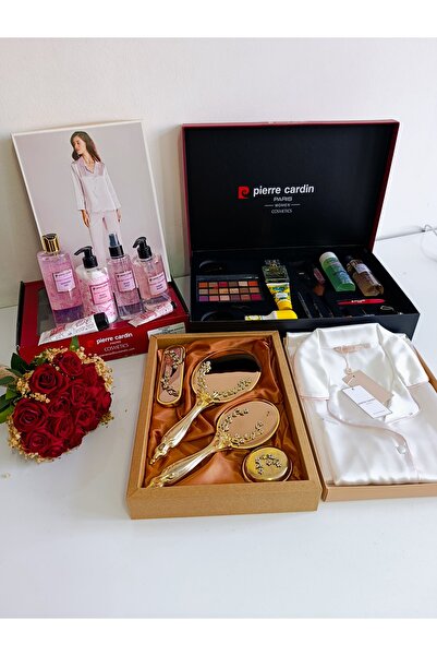 Pierre Cardin Satin Pajama Set, 19-Piece Cosmetic Set, Gelinayna