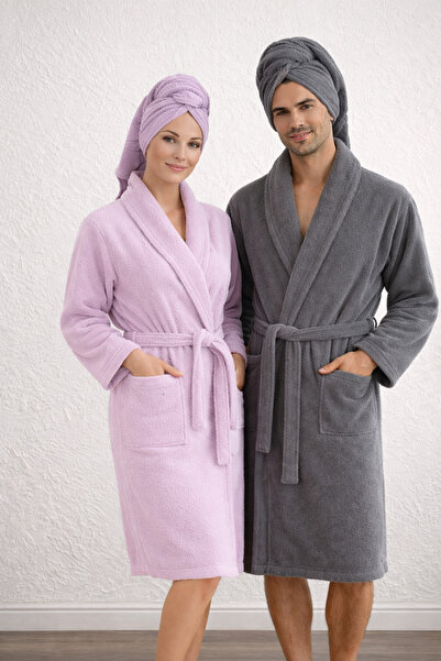 Asilex Home Collection ASILEX HOME %100 Çift Kişilik Pamuk Havlulu Bornoz | Y...