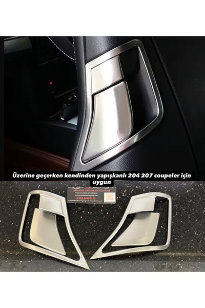 kaytaz MERCEDES COUPE KOLTUK MANDAL KAPLAMA SET ÇERÇEVE YAPIŞKANLI C204 W207 ...