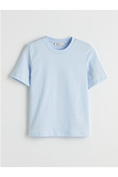 LC Waikiki M1 Sezon Blue Crew Neck Women's T-Shirt