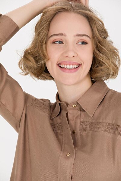 U.S. Polo Assn. Women's Camel Long Sleeve Shirt