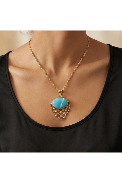 makeitbylove Sultan El Yapımı Turkuaz Kolye, Koruyucu Tılsım ve Haziran Ayı D...