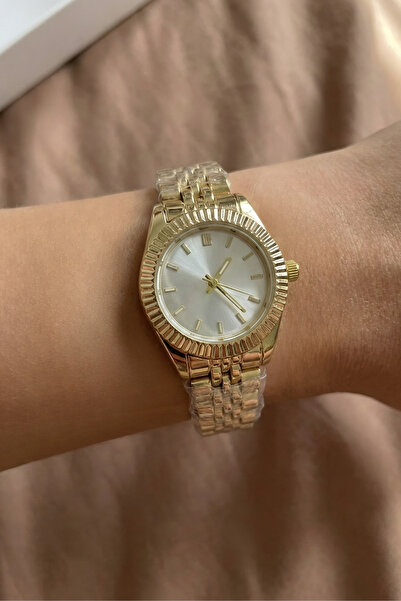 Volenta Shop Mini Rlx Model Steel Band Gold Color Women's Wristwatch