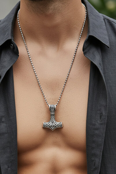 ZETCONCEPT Zet Style – "Eternum Vigrid" - مجموعة الروح القديمة - قلادة رجالية...