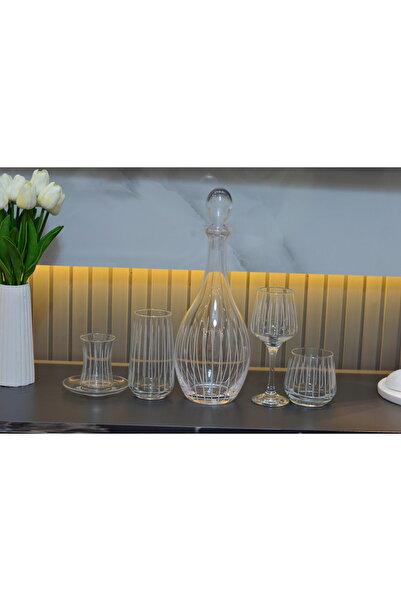 CAM LÜX 61 PARÇA 12 KİŞİLİK ÇEYİZLİK SOFRA SETİ EL DEKOR KESME